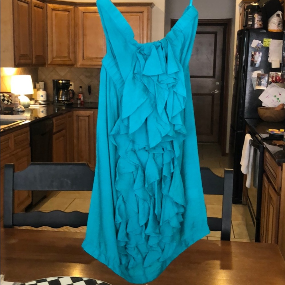 Turquoise Tube Top Dress